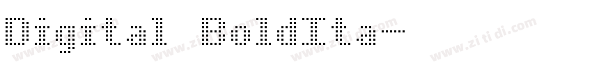 Digital BoldIta字体转换